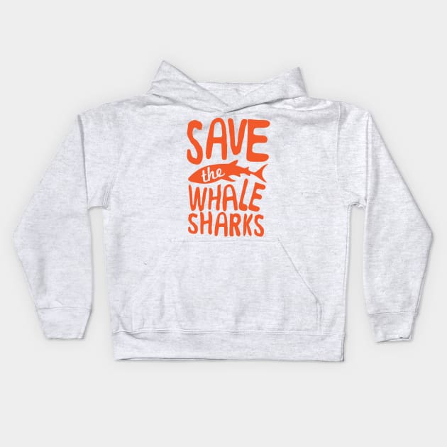 Save The Whale Sharks Kids Hoodie by BANWA